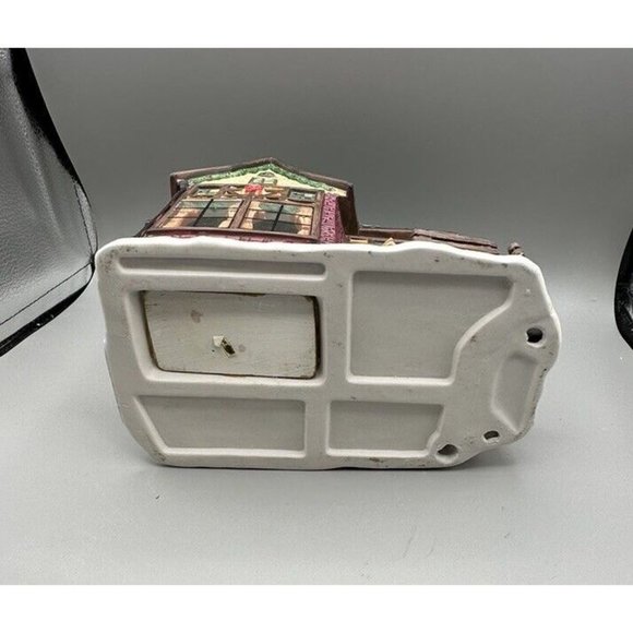 Christmas Delights House Glass Windows Inside Scene Porcelain Hand Painted Chin - Picture 12 of 12